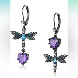 NWOT Betsey Johnson Mis-Matched Dragonfly Earrings